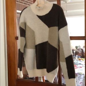 NWOT Color block sweater